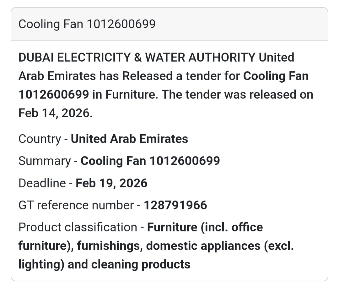 ❄️ Cooling Fan – UAE