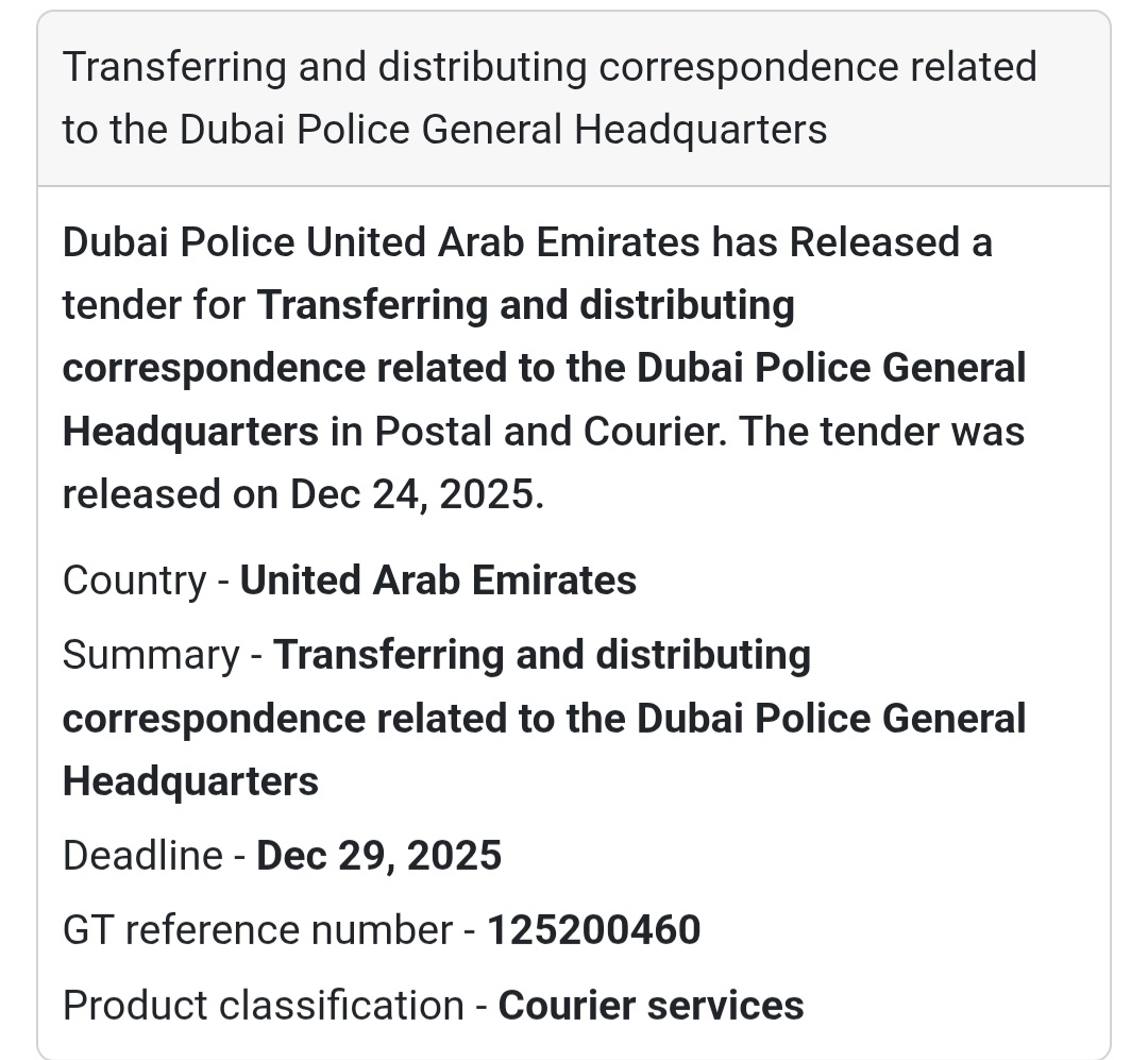 📦 Courier & Correspondence Services | UAE 🇦🇪