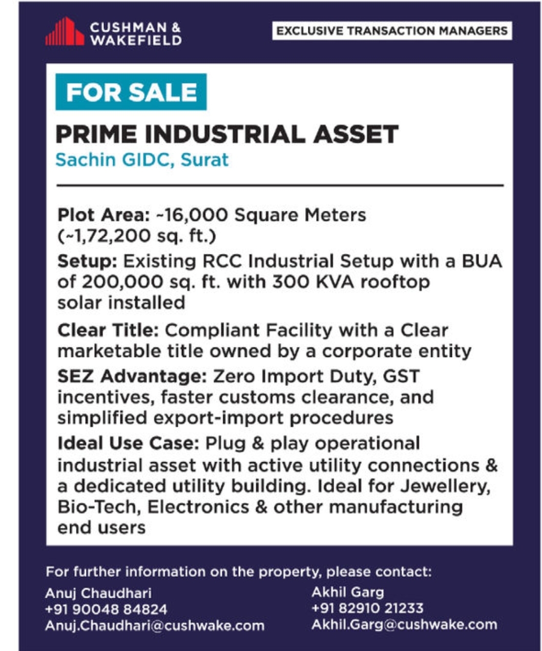 CUSHMAN &WAKEFIELD - surat