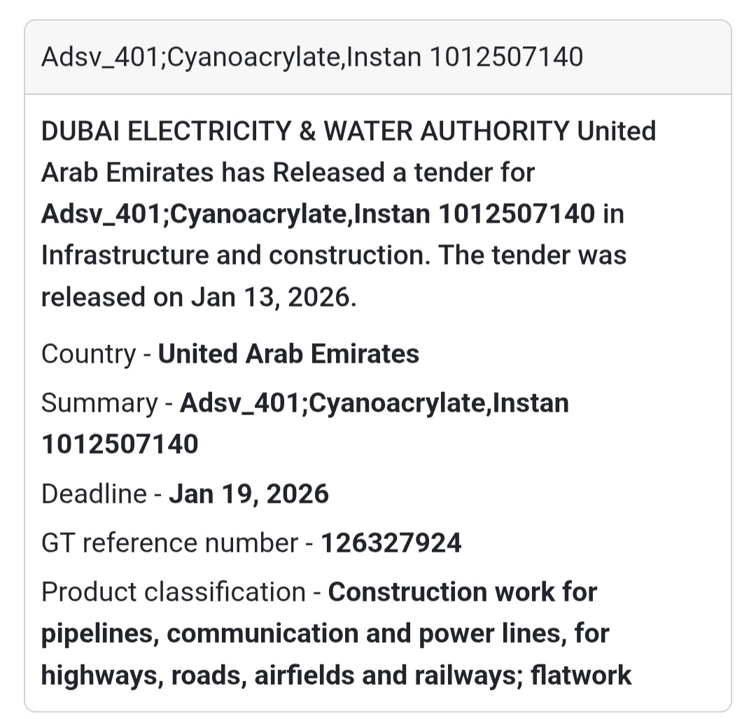 🧪 Cyanoacrylate Instant Adhesive