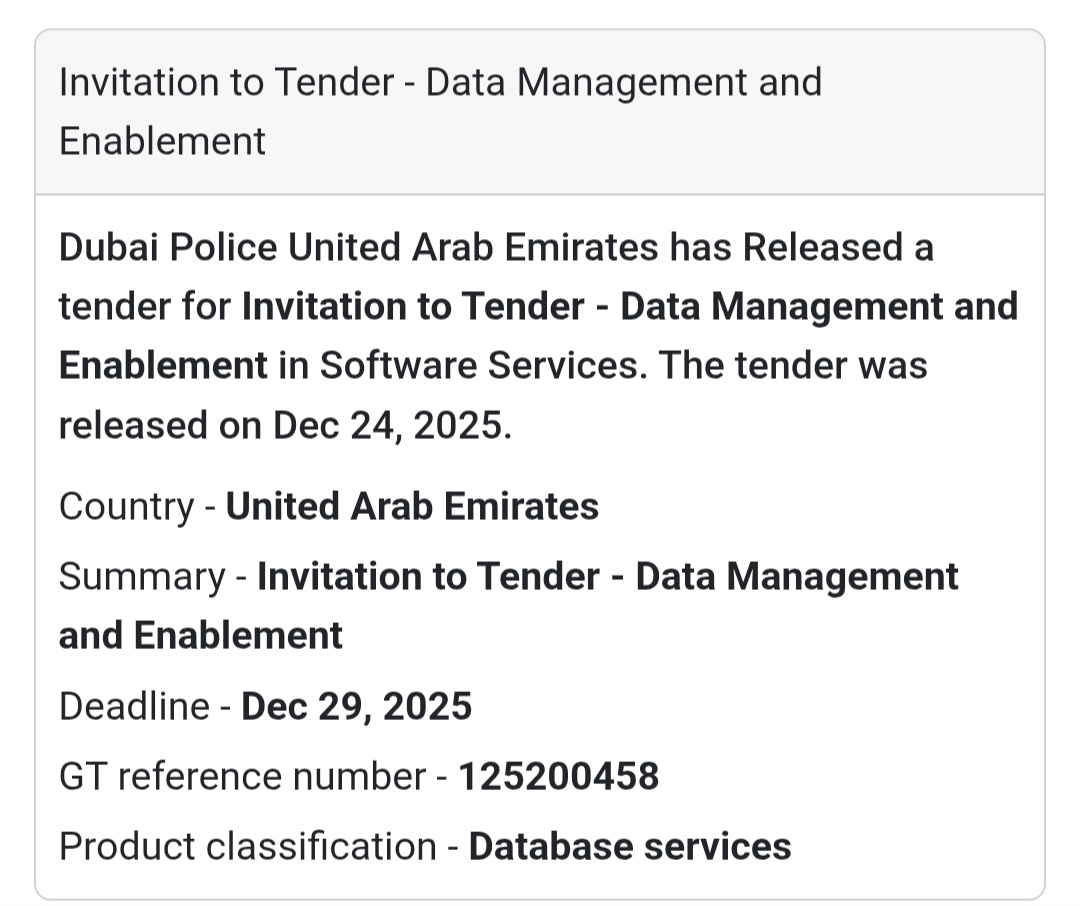 🗄️ Data Management & Enablement | UAE 🇦🇪