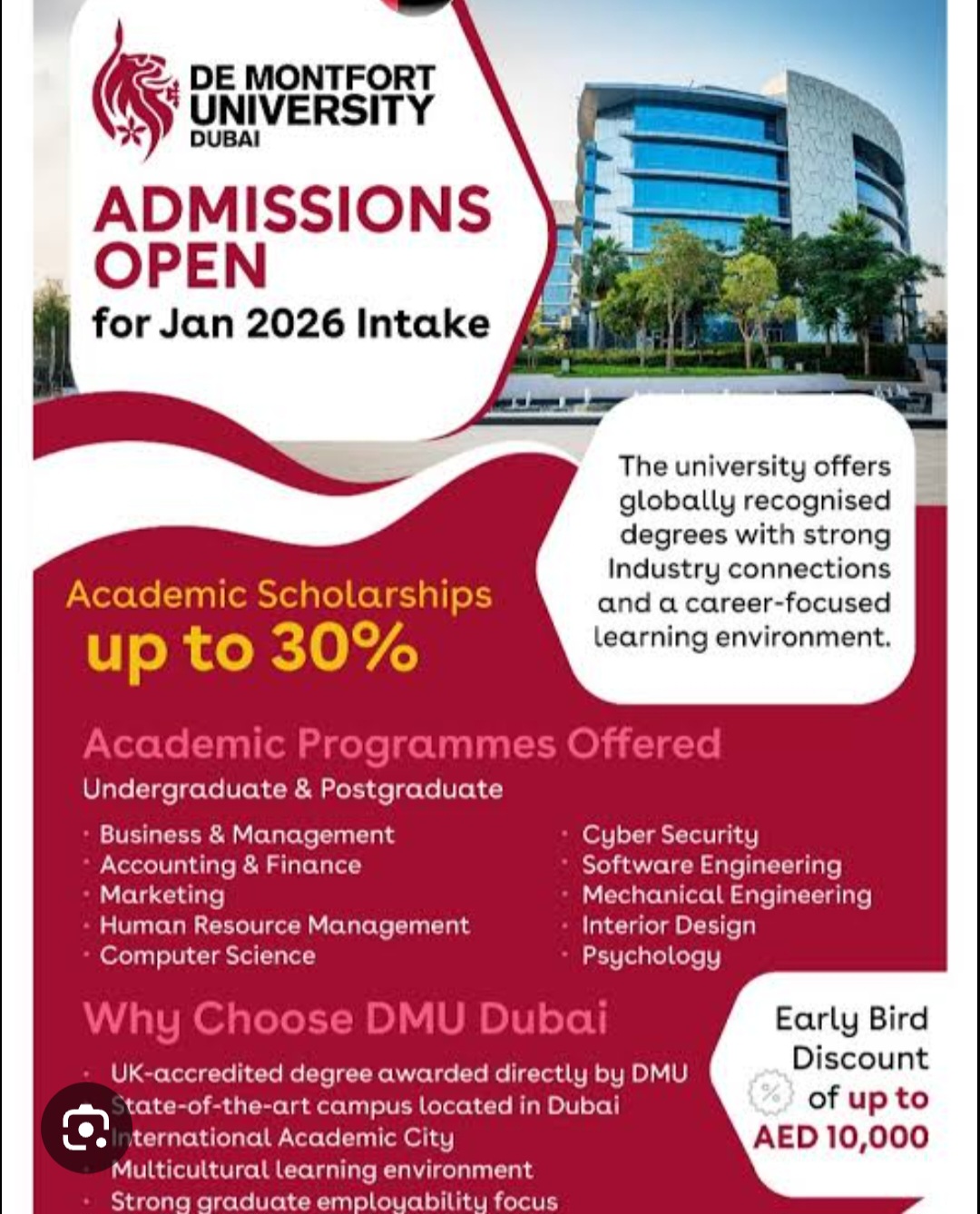 🎓✨ De Montfort University Dubai