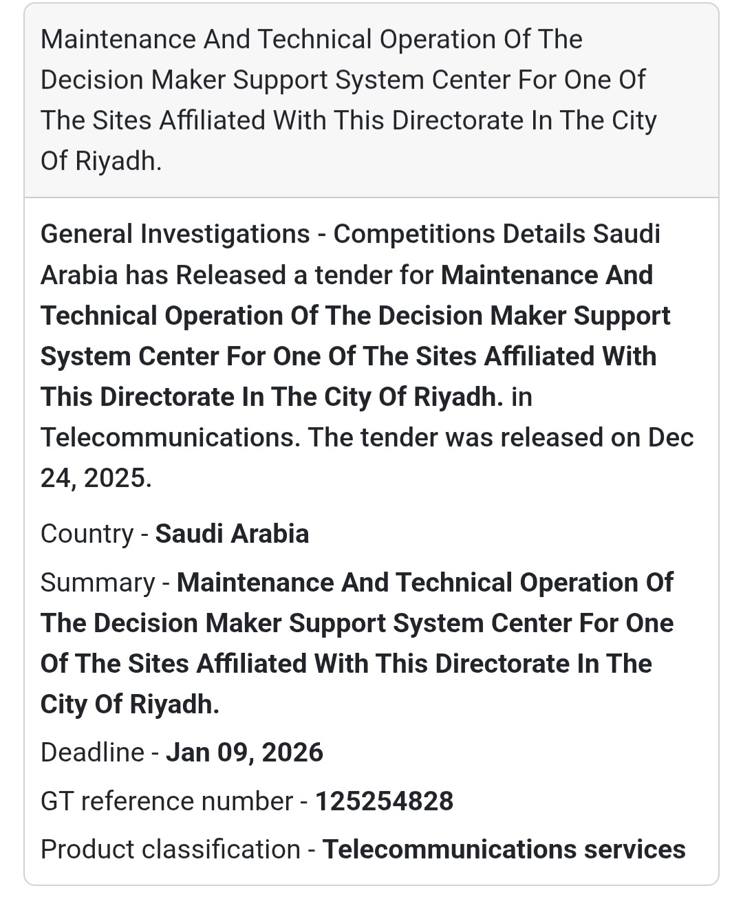 🖥️ Decision Maker Support System – Riyadh 🇸🇦
