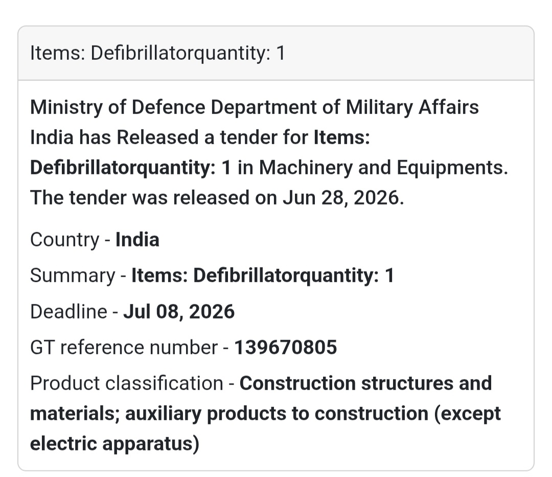 ❤️ Defibrillator | India 🇮🇳