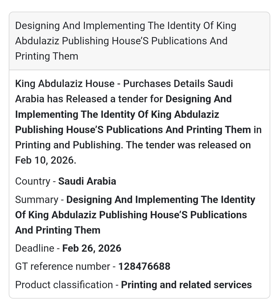 🖨 Designing & Printing Publications – King Abdulaziz House