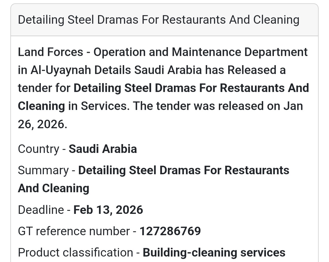 🍽️ Detailing & Cleaning Services – Military Facilities