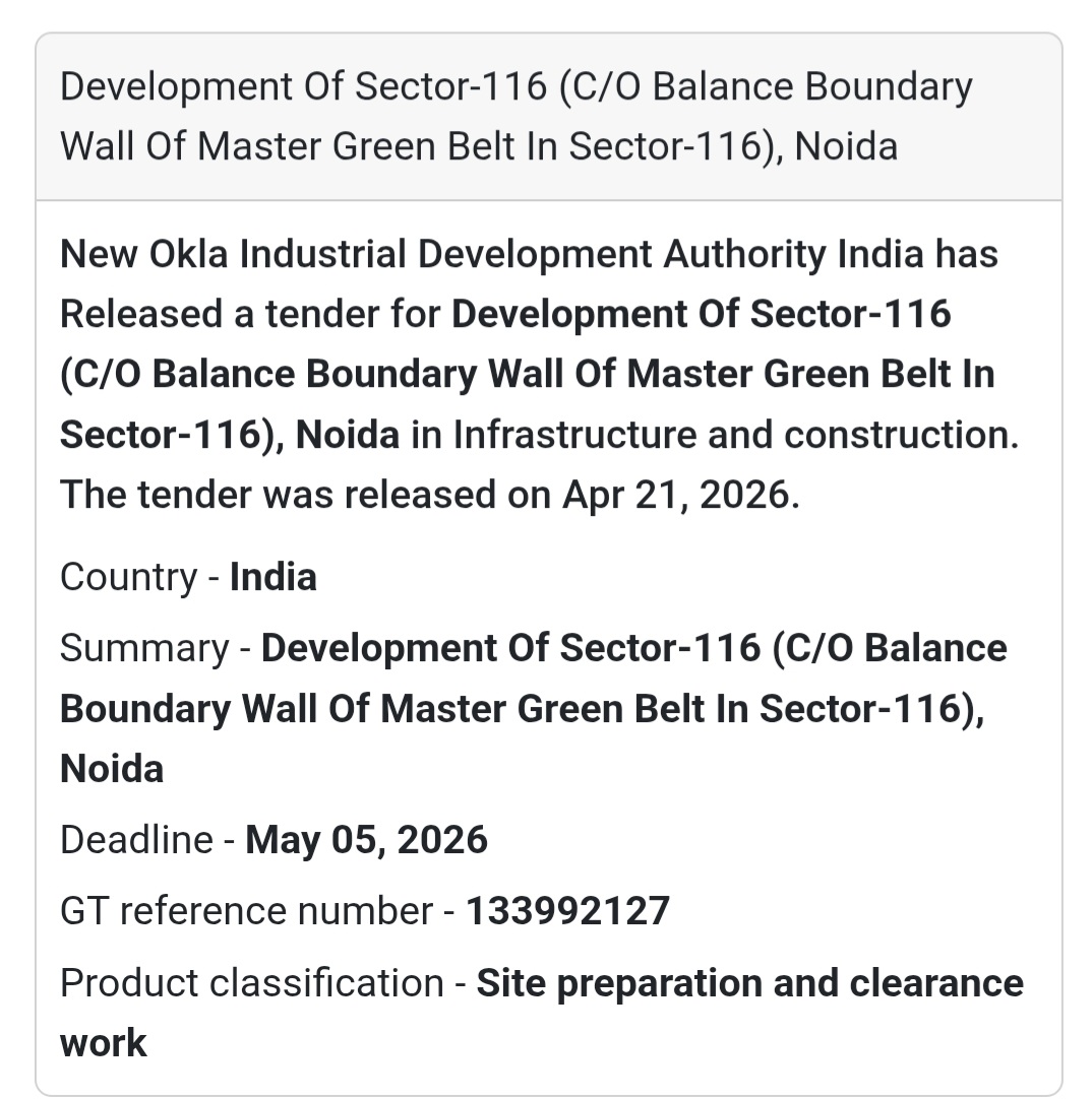 🌆 Development Work – Noida Sector 116
