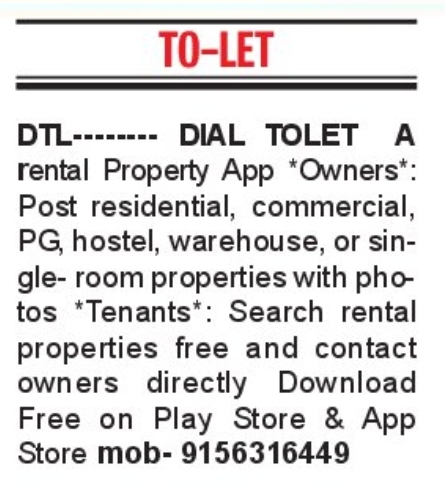 🏠 Dial ToLet – Rental Property App
