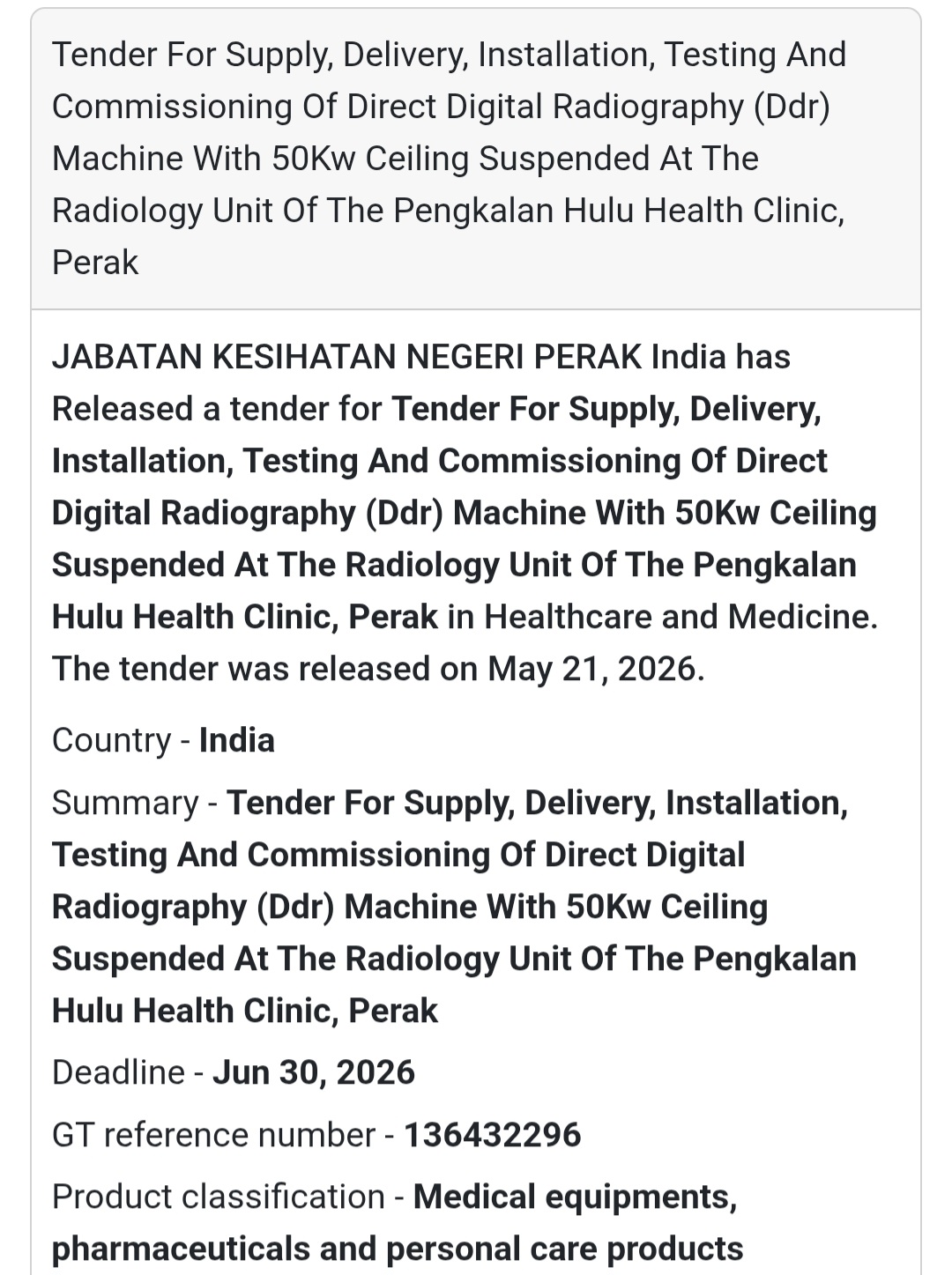 🩻 Digital Radiography Machine Tender