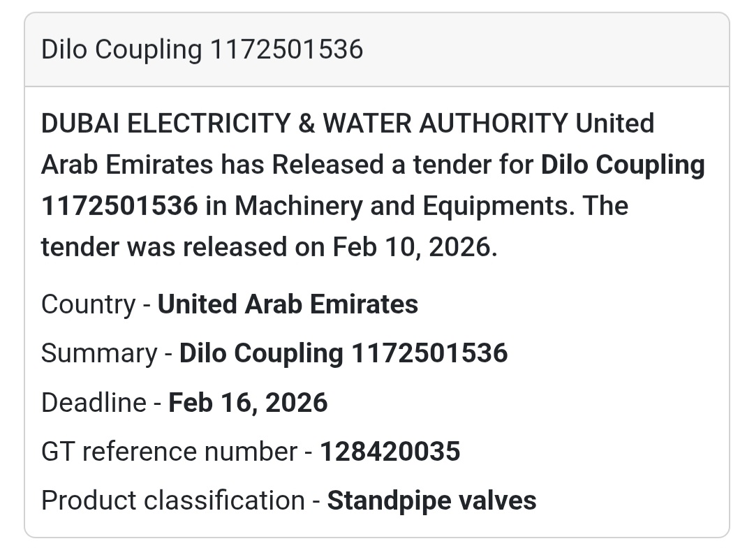 🔩 Dilo Coupling – UAE