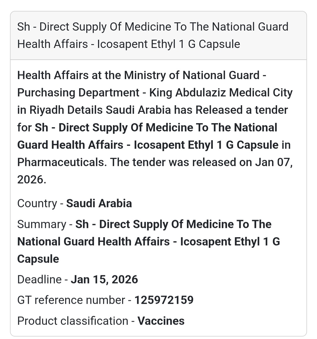 💊 Direct Supply of Medicine – Icosapent Ethyl 1G Capsule
