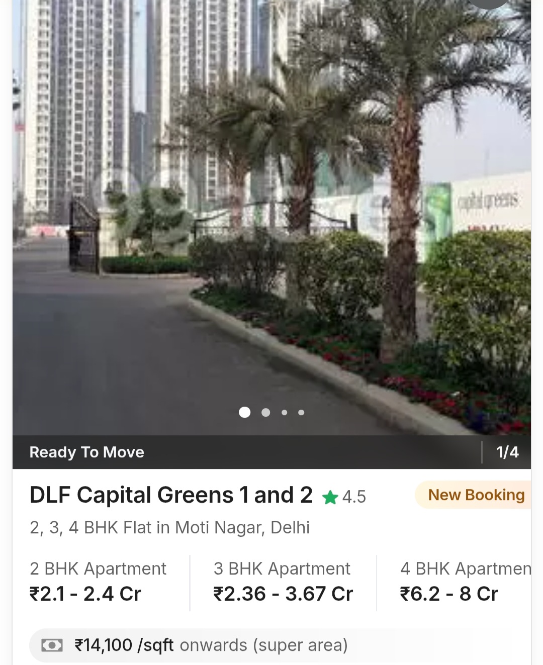 🌆 DLF Capital Greens 1 & 2 – Moti Nagar, Delhi 🌴✨