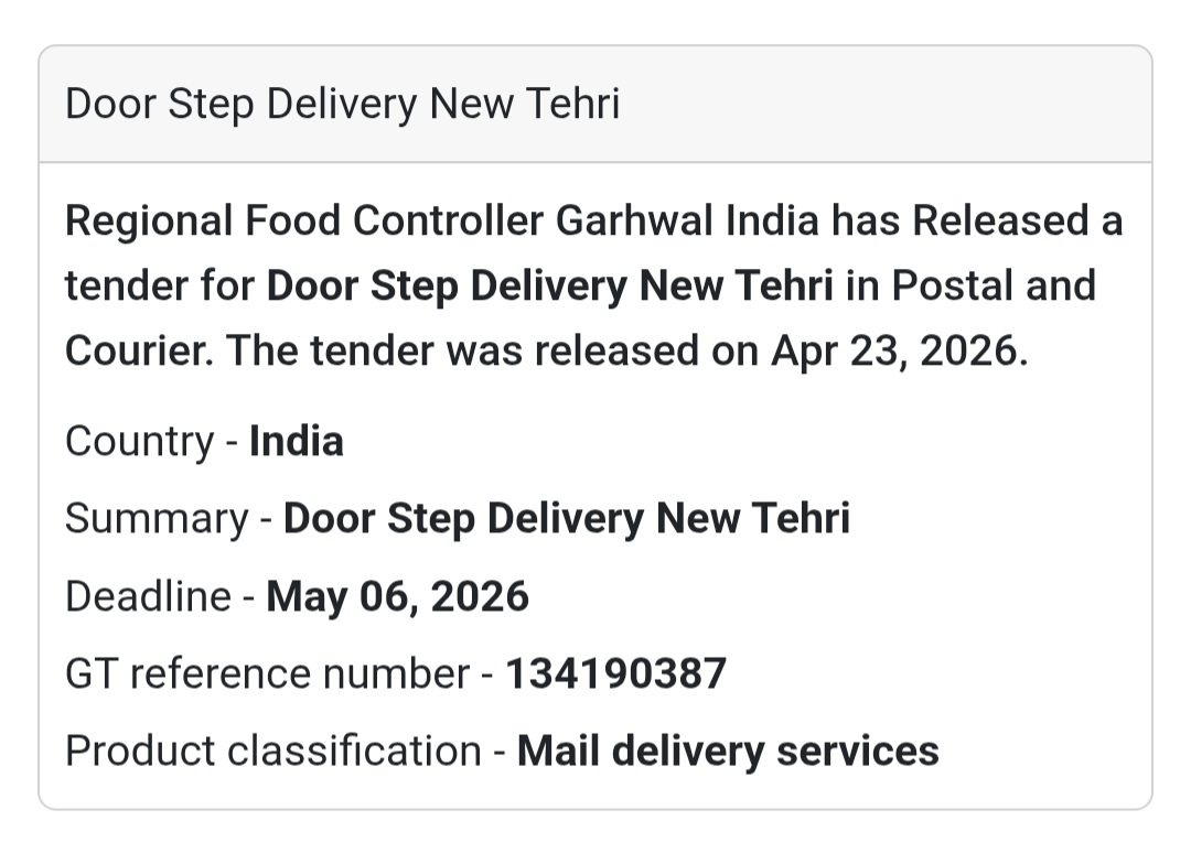 📦 Door Step Delivery Services – New Tehri