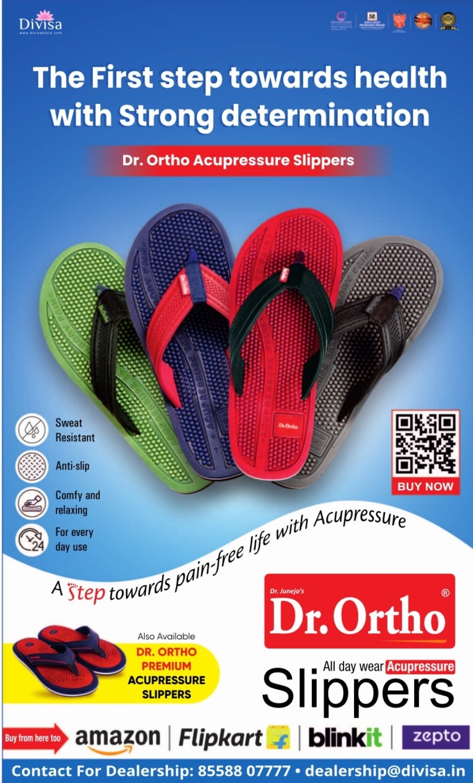 👣 Dr. Ortho Acupressure Slippers