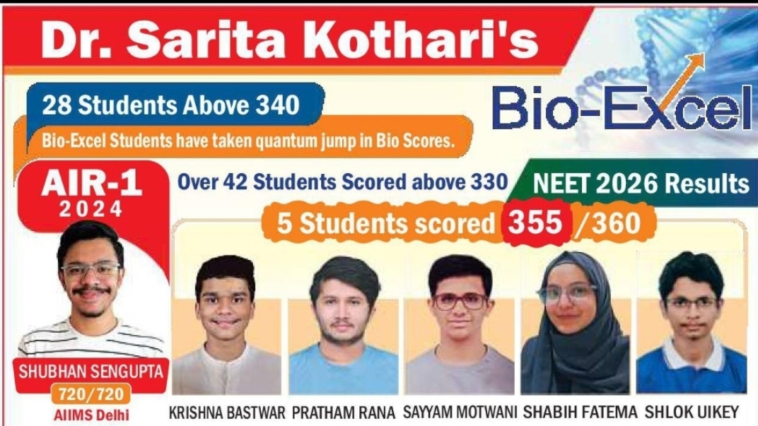 🎓 Dr. Sarita Kothari's Bio-Excel | NEET 2026 Results & Admissions | 📍Location: Nagpur