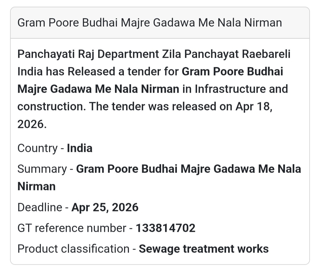 🚧 Drain Construction – Raebareli