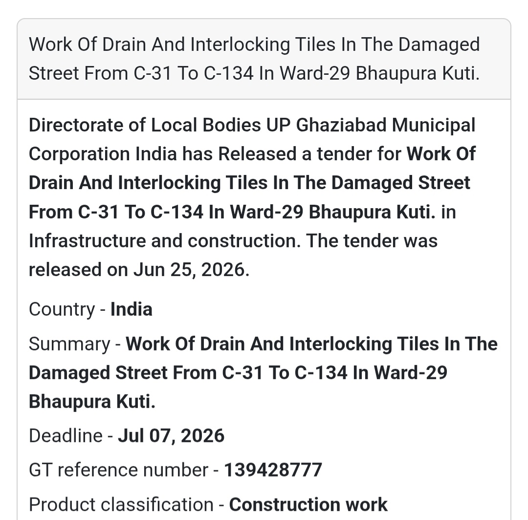 🌊 Drain & Interlocking Tile Work | Bhaupura Kuti, Ghaziabad, Uttar Pradesh