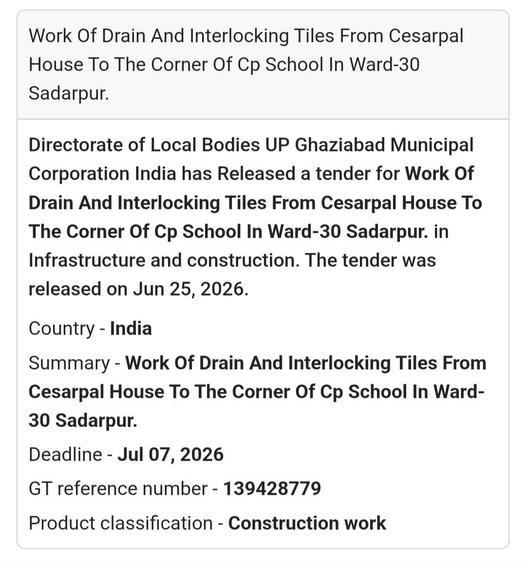 🌊 Drain & Interlocking Tile Work | Sadarpur, Ghaziabad, Uttar Pradesh