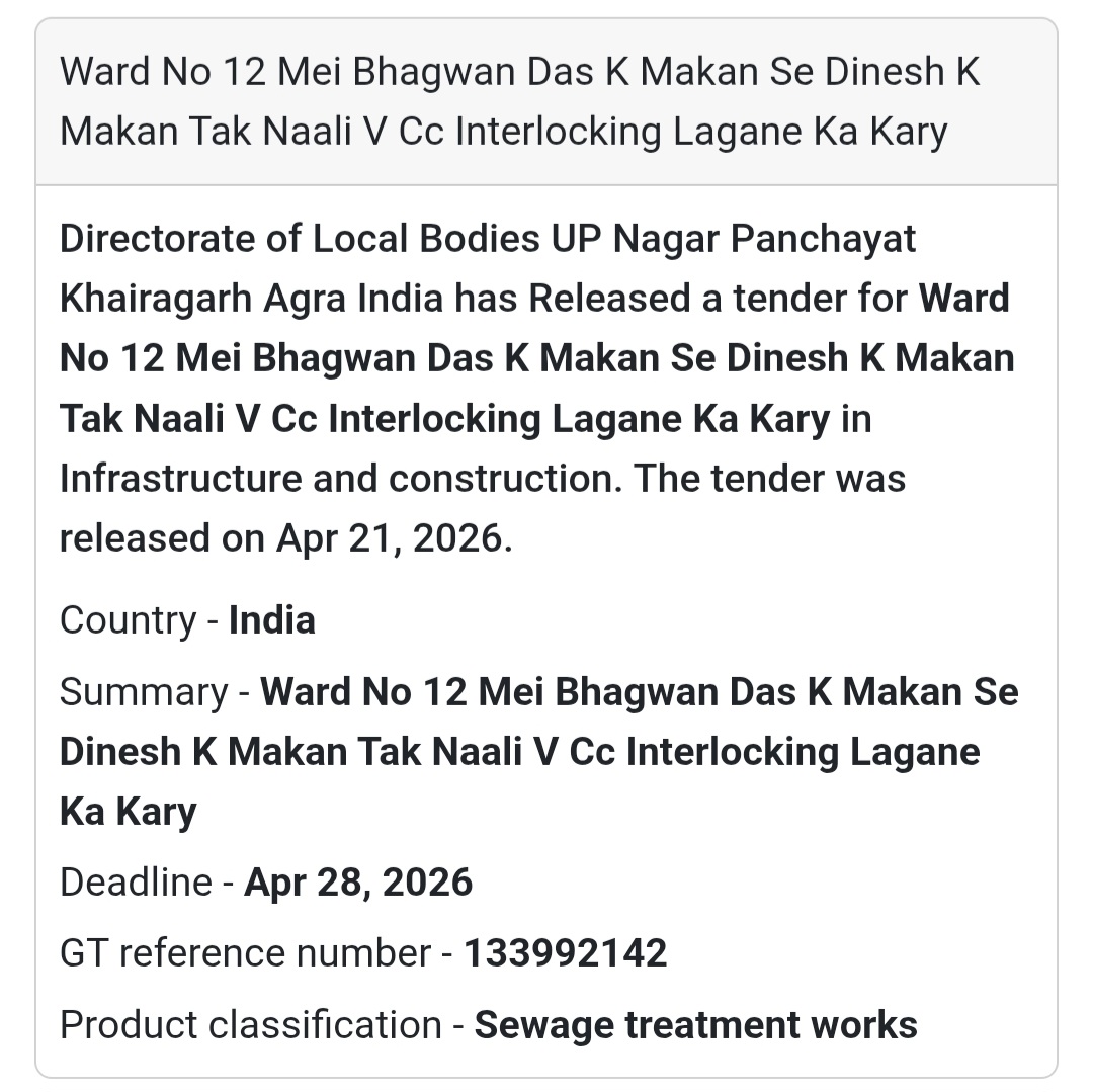 🧱 Drain & Interlocking Work – Agra (Khairagarh)