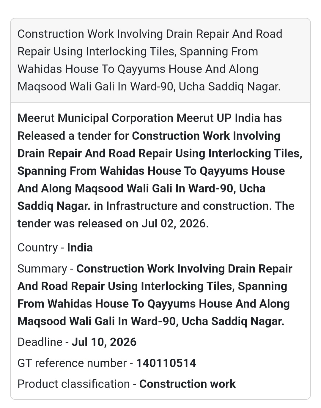 🧱 Drain Repair & Interlocking Road Work in Ward 90 | 📍Meerut, Uttar Pradesh