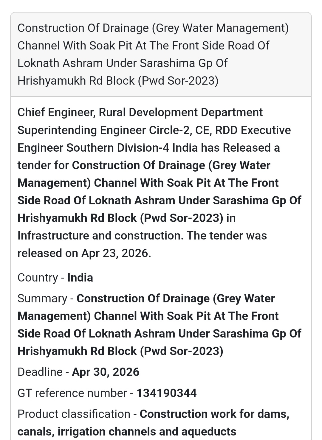 🌊 Drainage Channel Construction