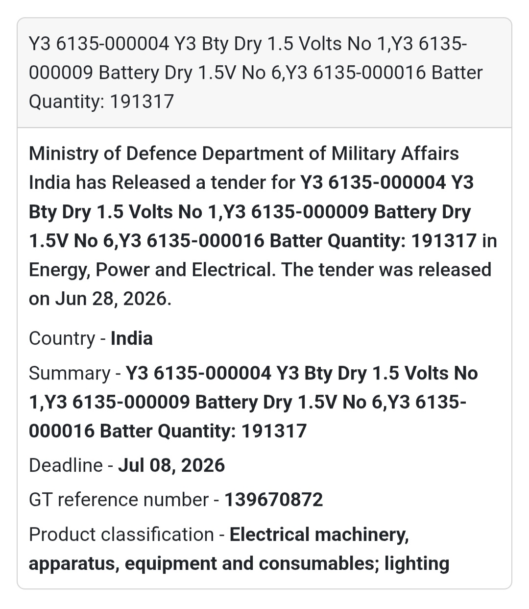 🔋 Dry Cell Batteries (1.5V) | India 🇮🇳