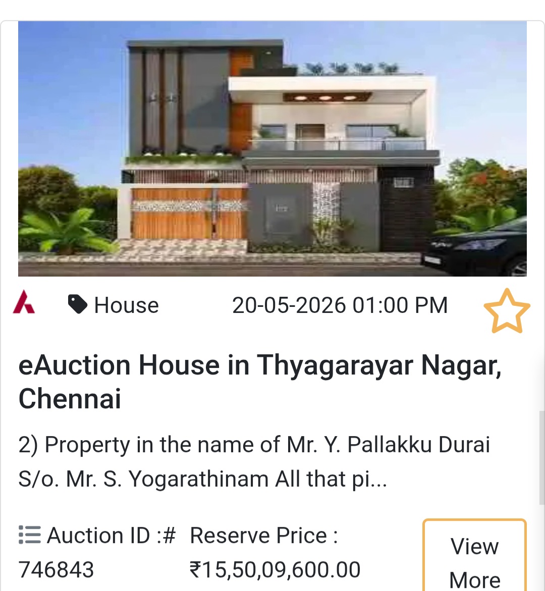 e Auction house in Thyagarayar Nagar (T. Nagar), Chennai