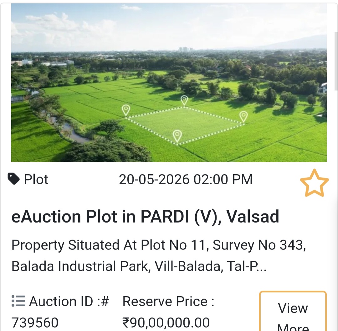 e Auction Plot in  Pardi (V), Valsad