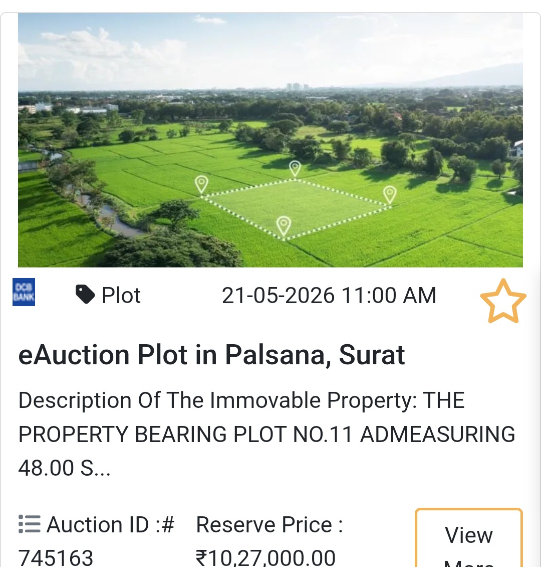 e Auction Plot in surat