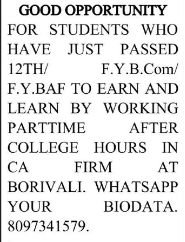 🎓 Earn While You Learn – Part-Time Opportunity for Students
