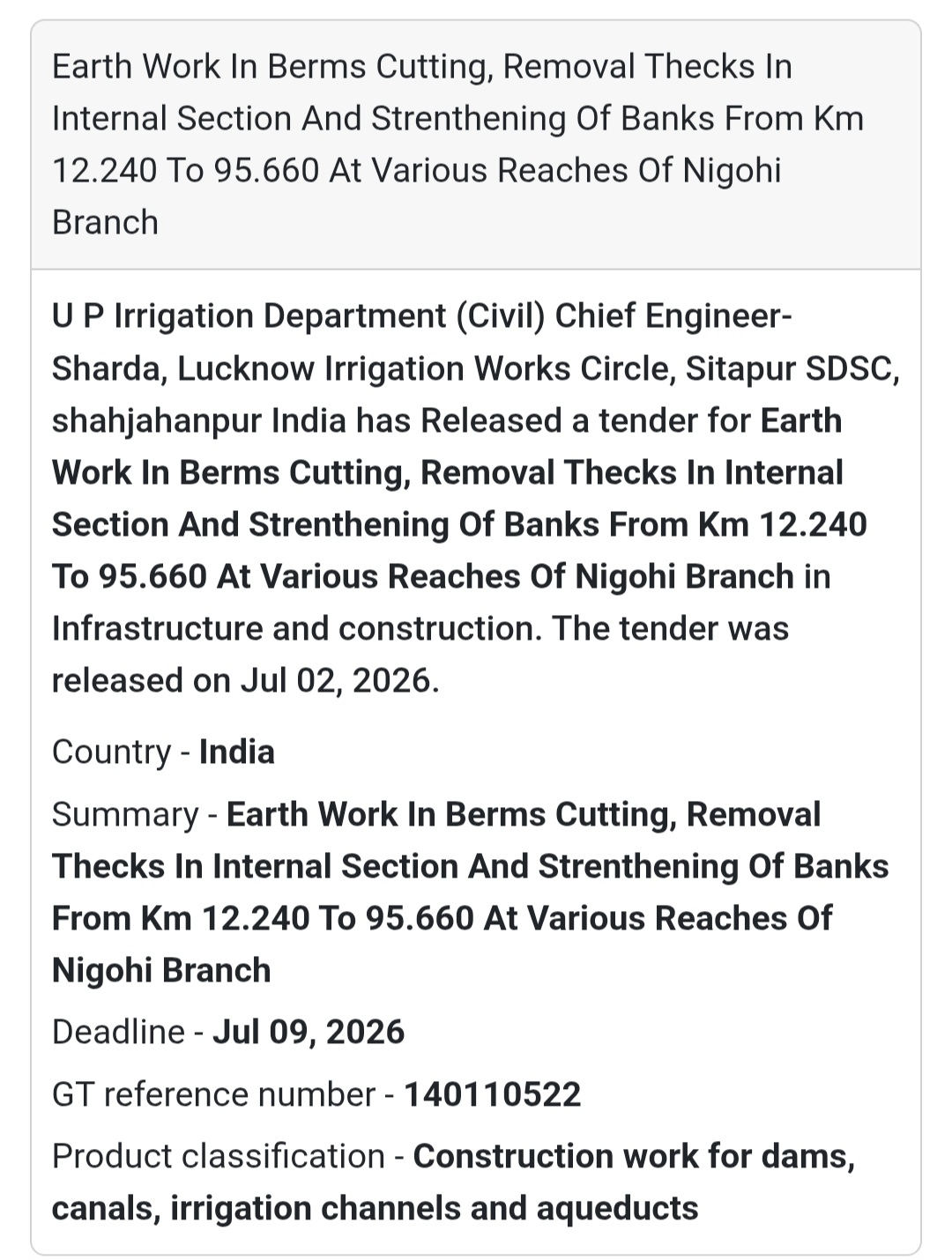 🌊 Earth Work on Nigohi Branch Canal | 📍Shahjahanpur, Uttar Pradesh