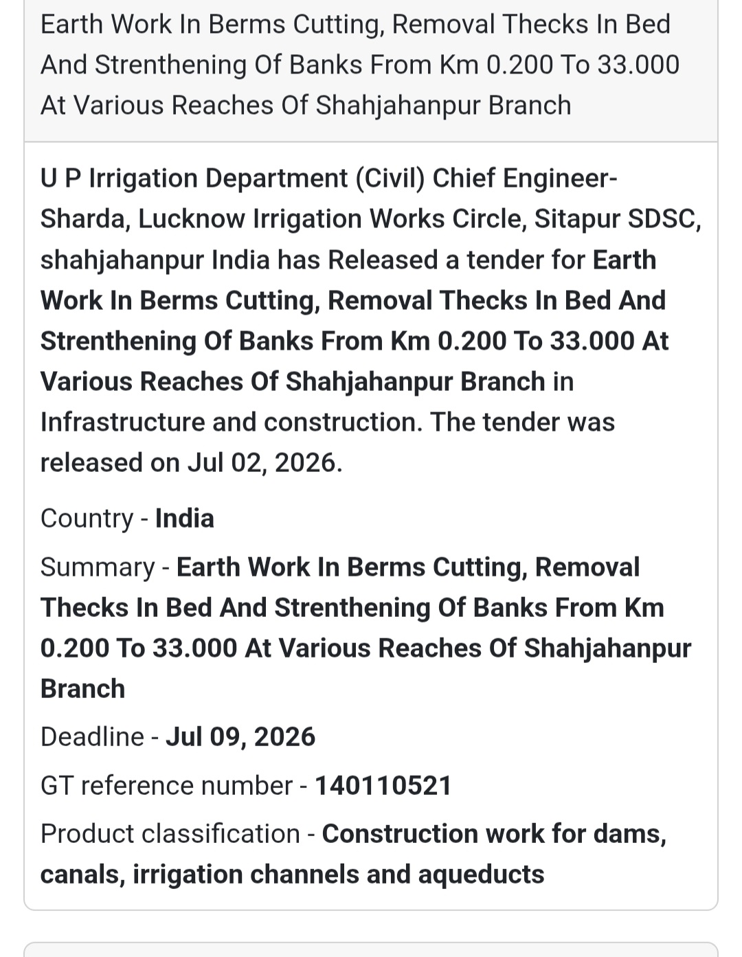🌊 Earth Work on Shahjahanpur Branch Canal | 📍Shahjahanpur, Uttar Pradesh