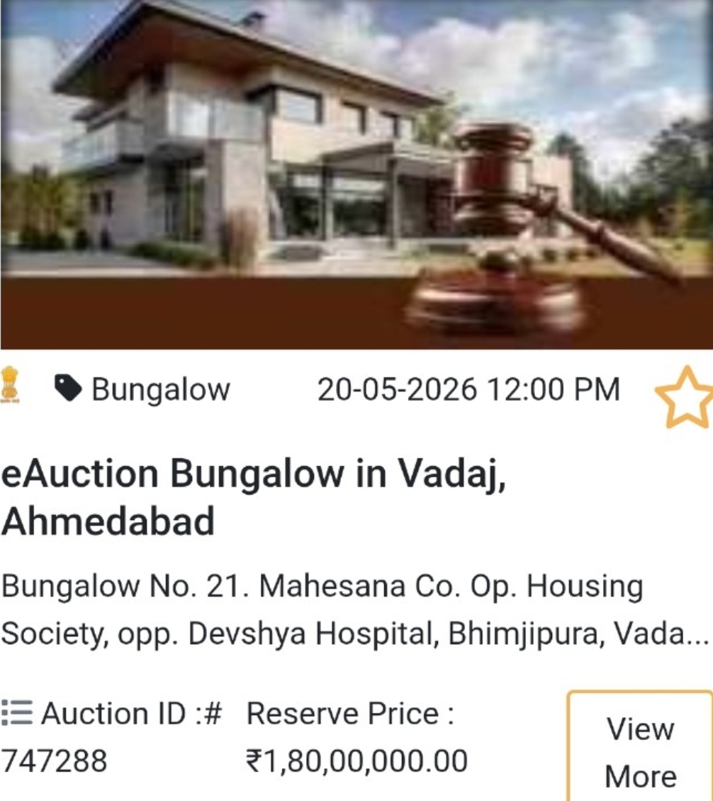 🏡 eAuction Bungalow in Vadaj, Ahmedabad