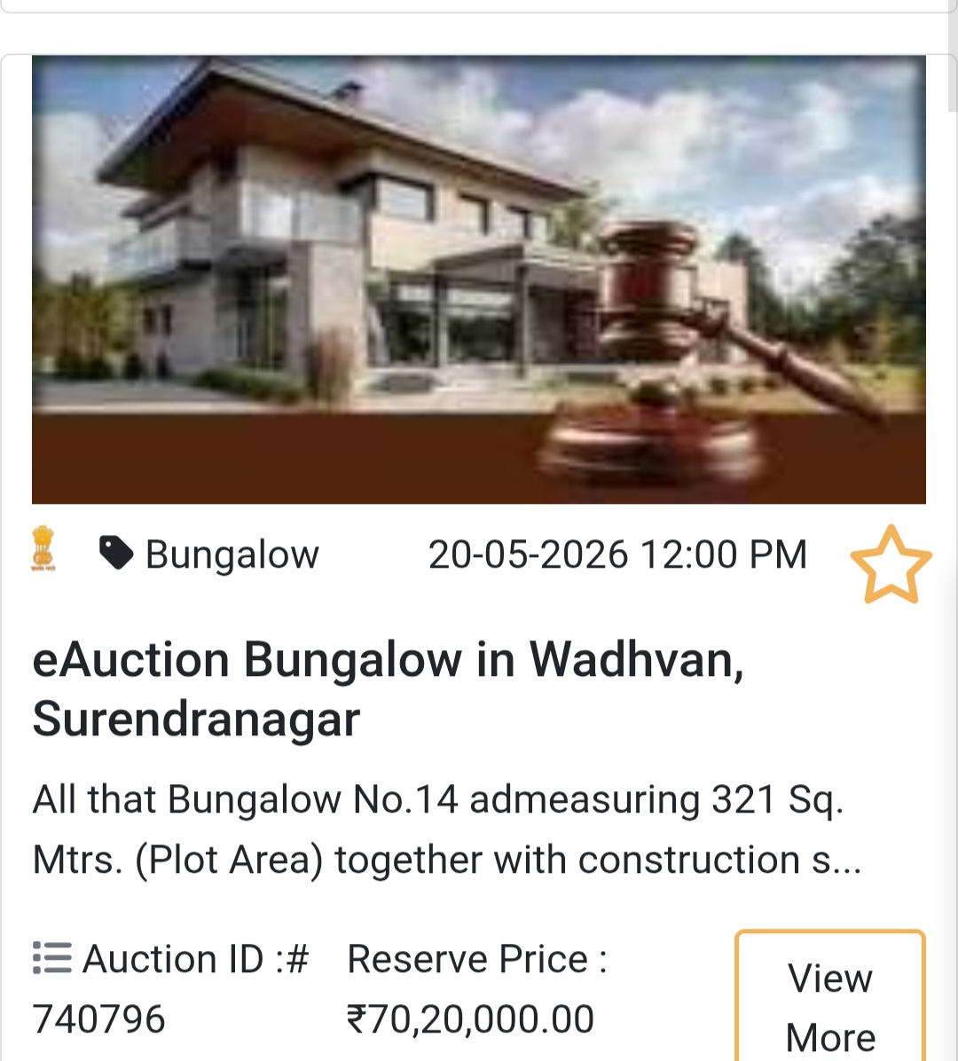 🏡 eAuction Bungalow in Wadhvan, Surendranagar