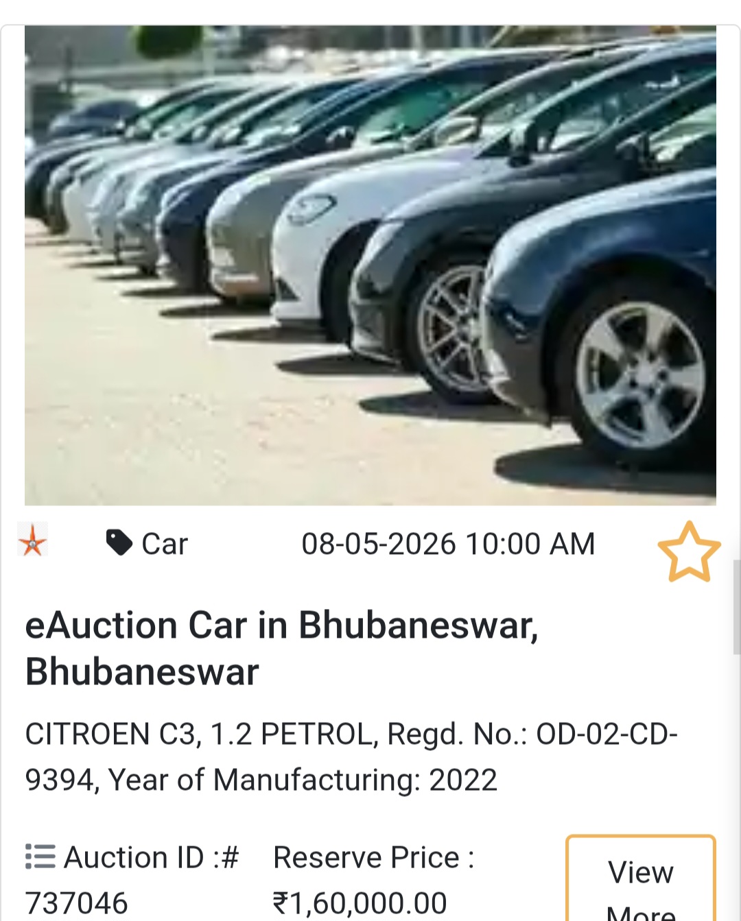 🚗 eAuction Car in Bhubaneswar