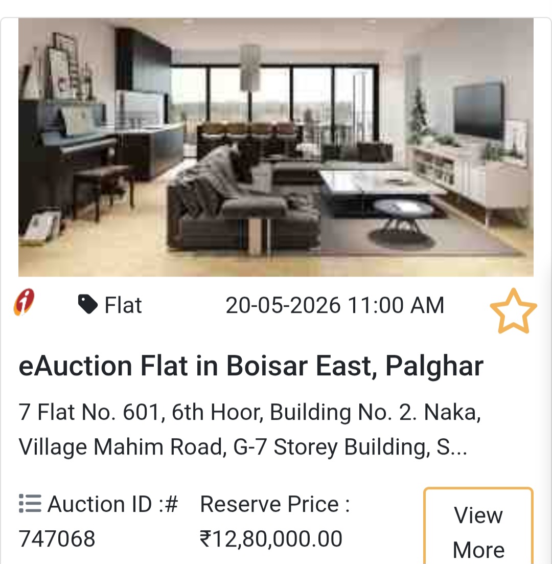 🏡 eAuction Flat in Boisar East, Palghar