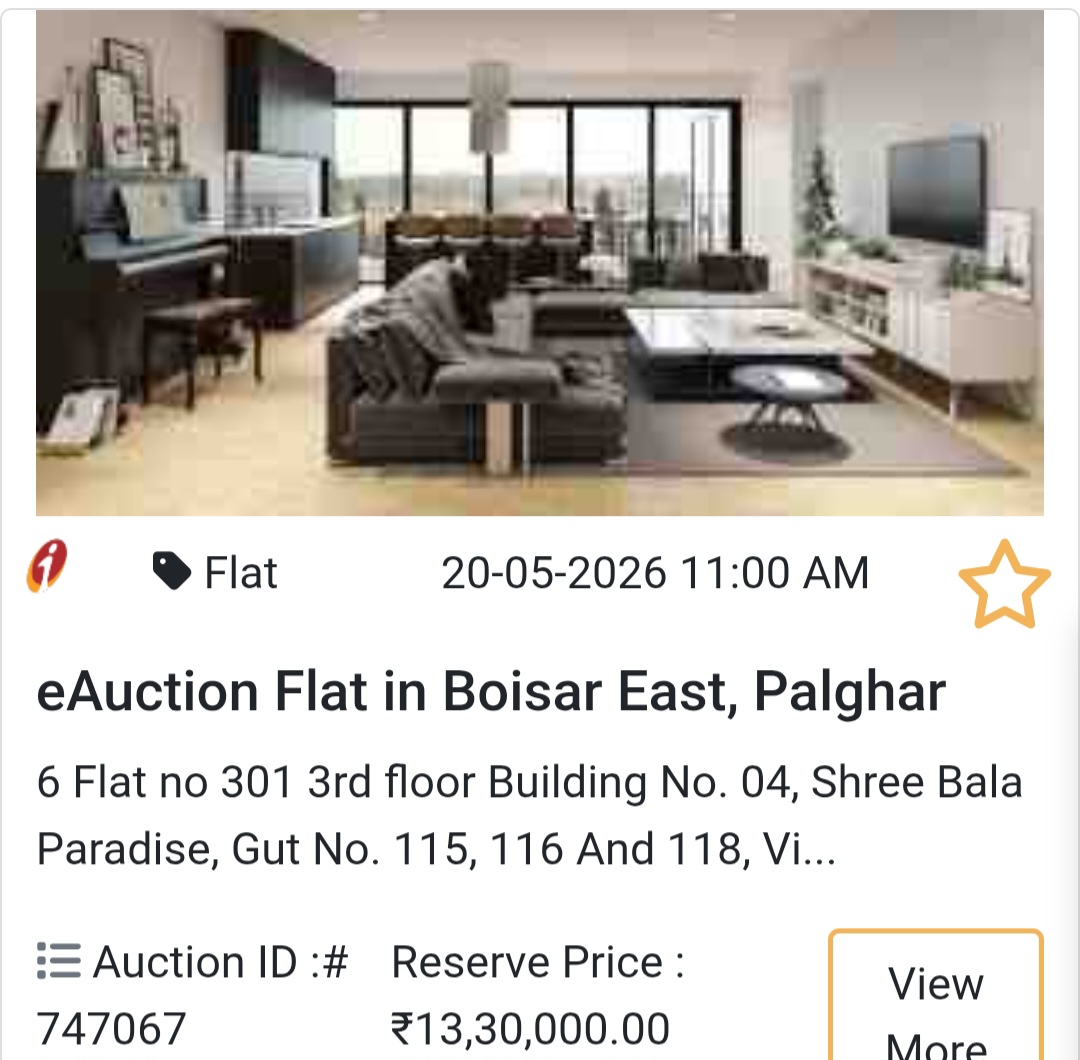 🏡 eAuction Flat in Boisar East, Palghar