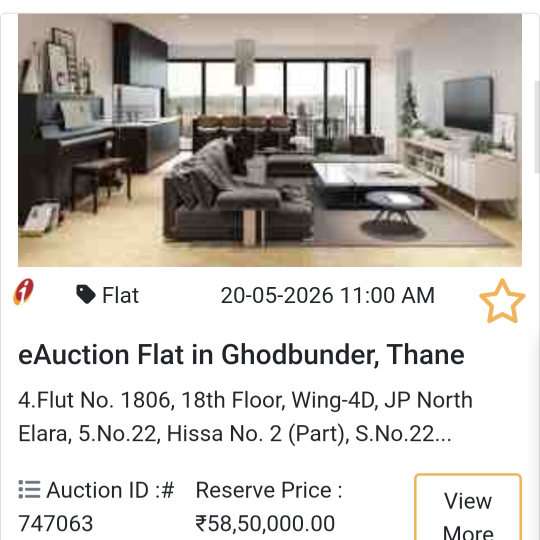 🏡 eAuction Flat in Ghodbundar, Thane