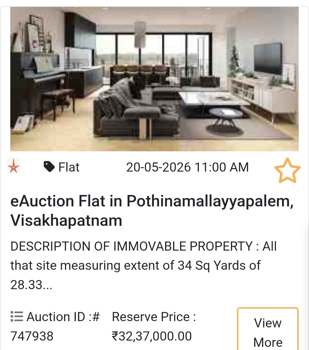 🏡 eAuction Flat in Pothinamallayyapalem, Visakhapatnam