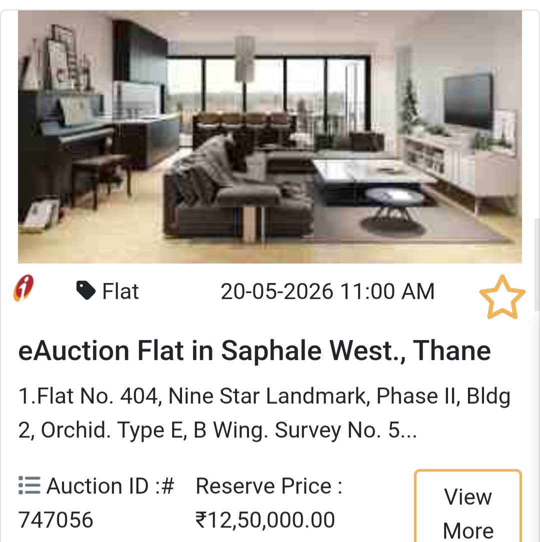 🏡 eAuction Flat in Saphale West, Thane
