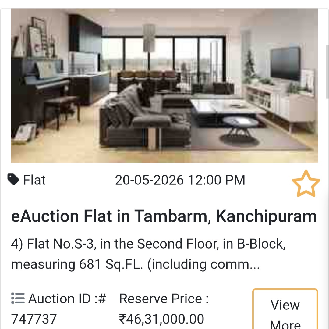 🏢 eAuction Flat in Tambaram, Kanchipuram
