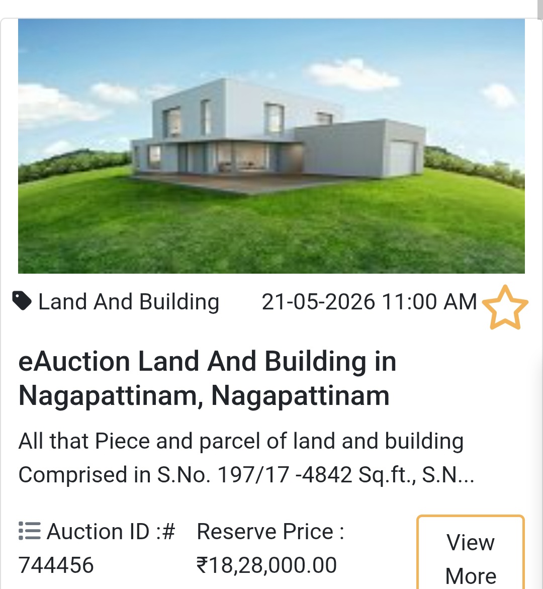 🏠 eAuction Land And Building in Nagapattinam, Nagapattinam (Item 1)