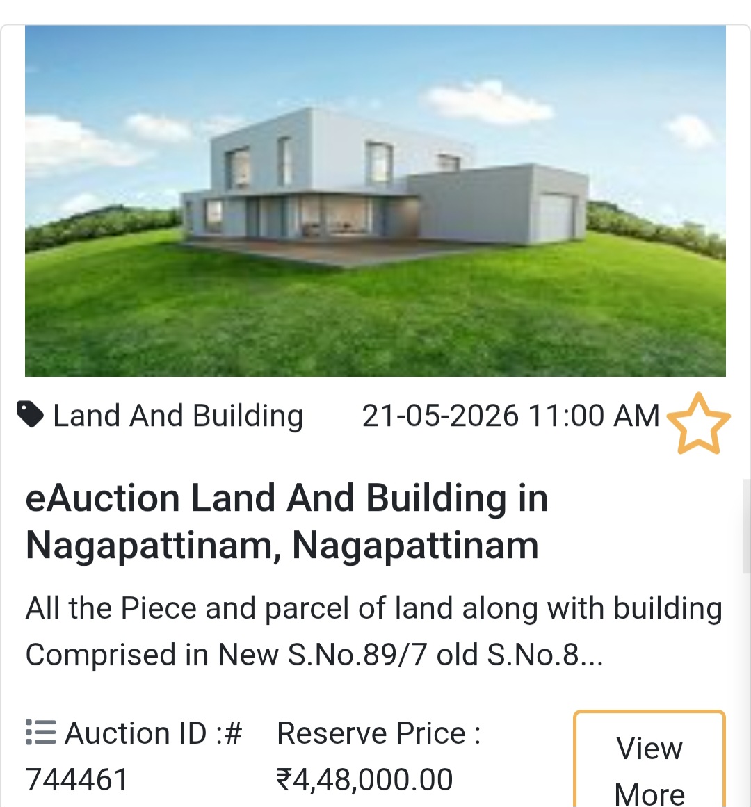 🏡 eAuction Land And Building in Nagapattinam, Nagapattinam (Item 2)
