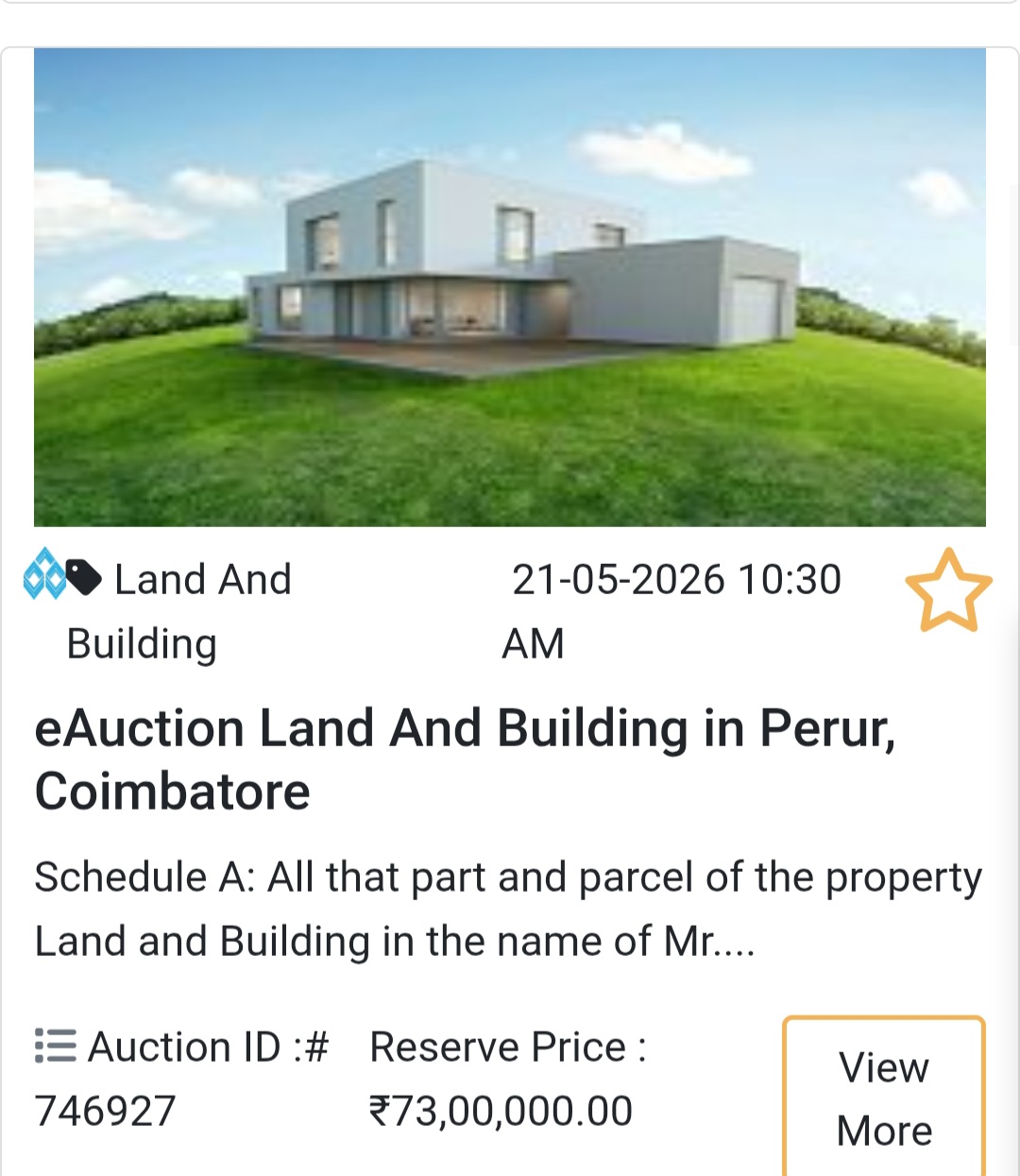 🏠 eAuction Land And Building in Perur, Coimbatore