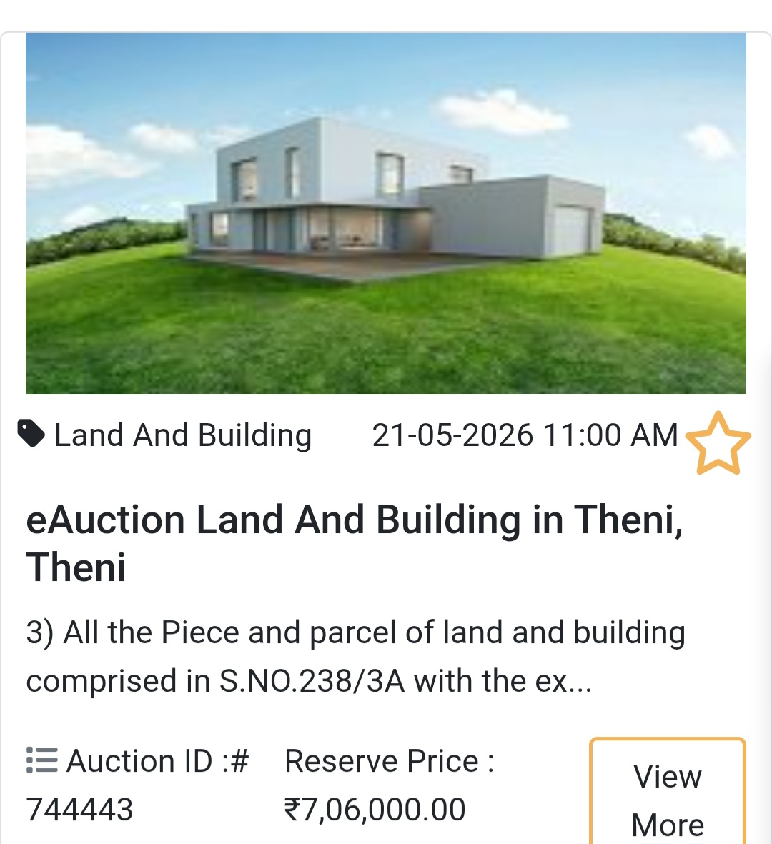 🏠 eAuction Land And Building in Theni, Theni