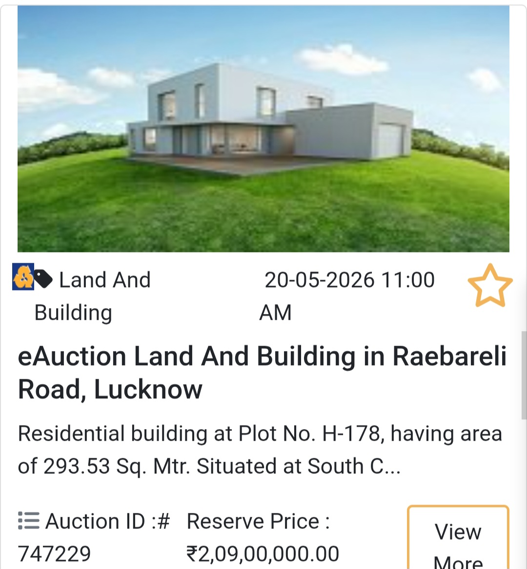 🏡 eAuction Land & Building in Raebareli Road, Lucknow
