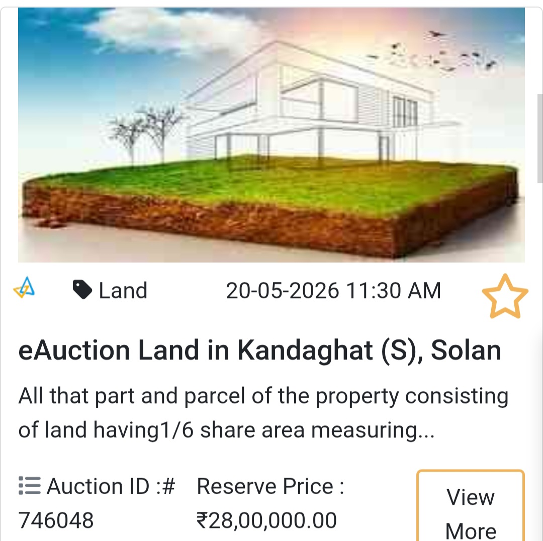 🌾 eAuction Land in Kandaghat (S), Solan