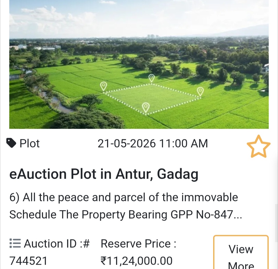 🌱 eAuction Plot in Antur, Gadag