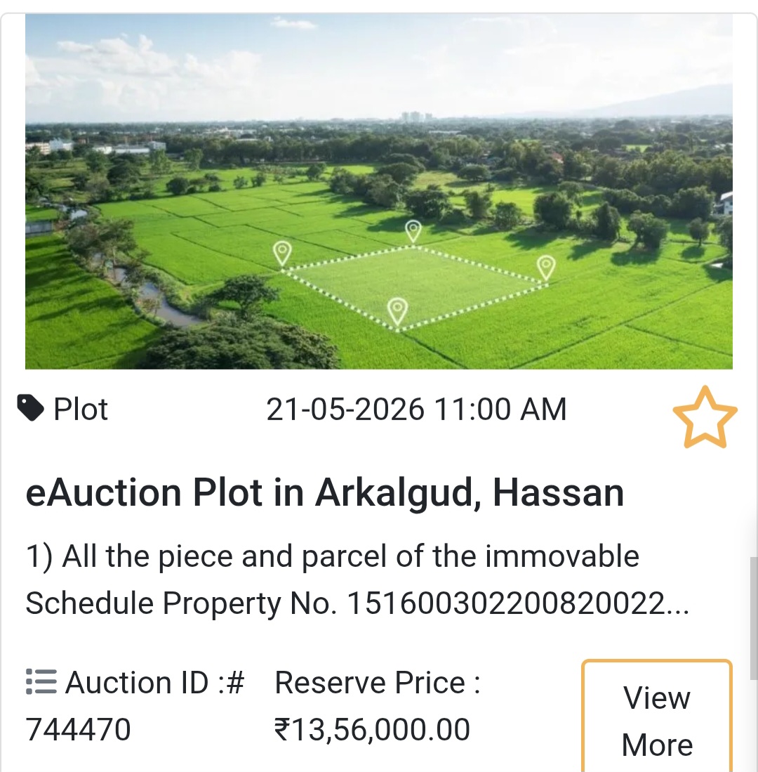 🌱 eAuction Plot in Arkalgud, Hassan