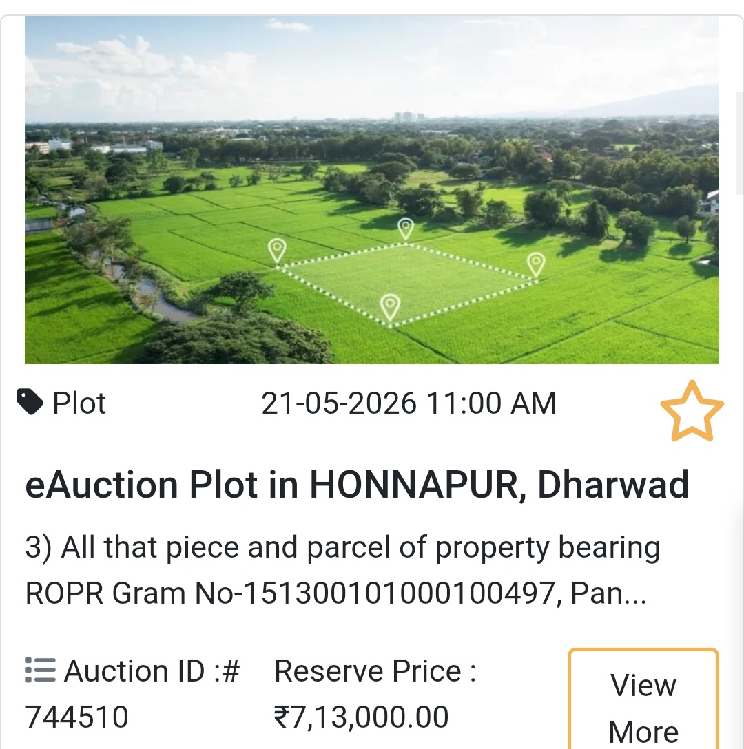 🌱 eAuction Plot in Honnapur, Dharwad